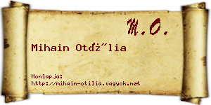 Mihain Otília névjegykártya